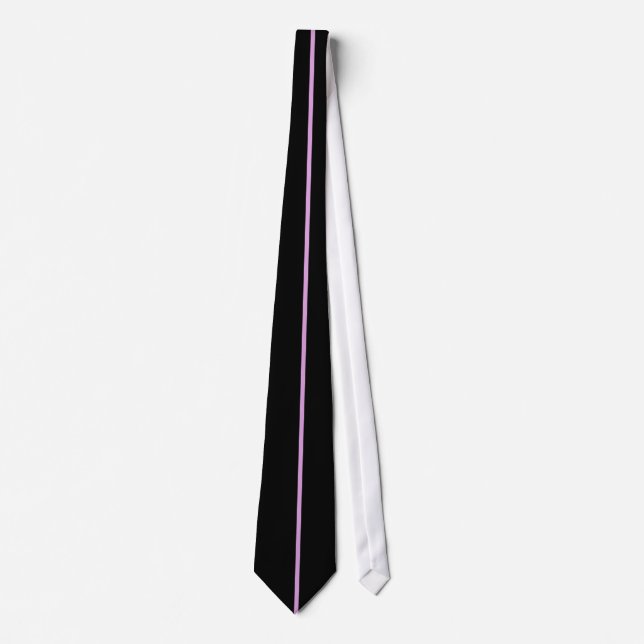 Gravata Single Plum Stripe on Black Tie (Frente)