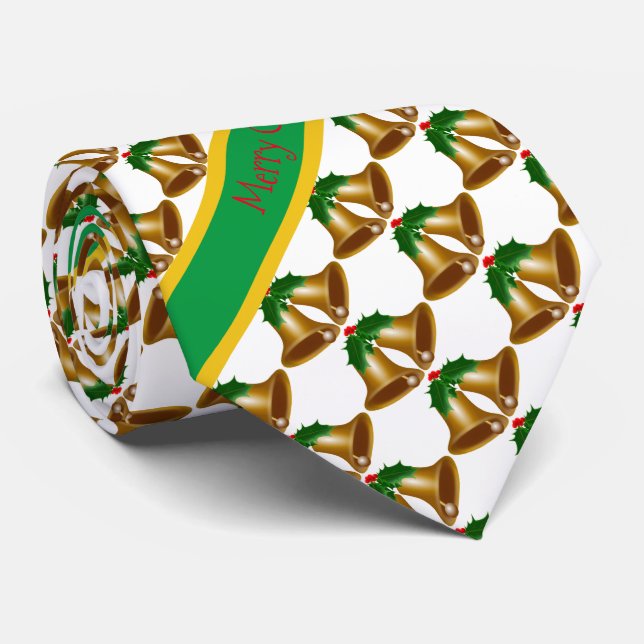 Gravata Sinos de Natal (Rolled)