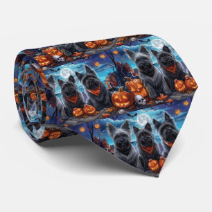 Gravata Skye Terrier Halloween Spooky