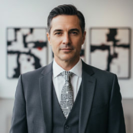 Gravata Sleek Abstract Grid Sophistication