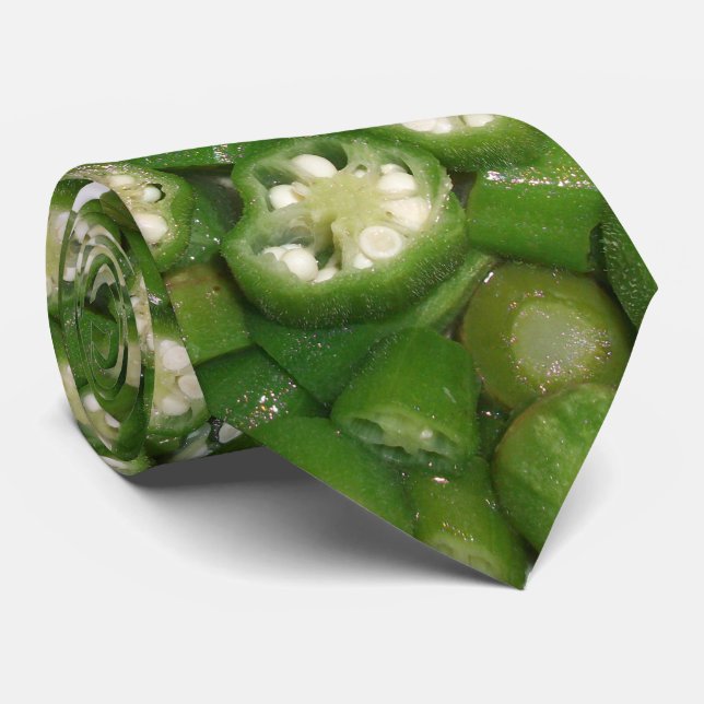 Gravata Sliced Okra Tie (Rolled)