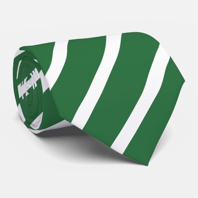 Gravata Smaragdgrün gestreift Krawatt (Rolled)