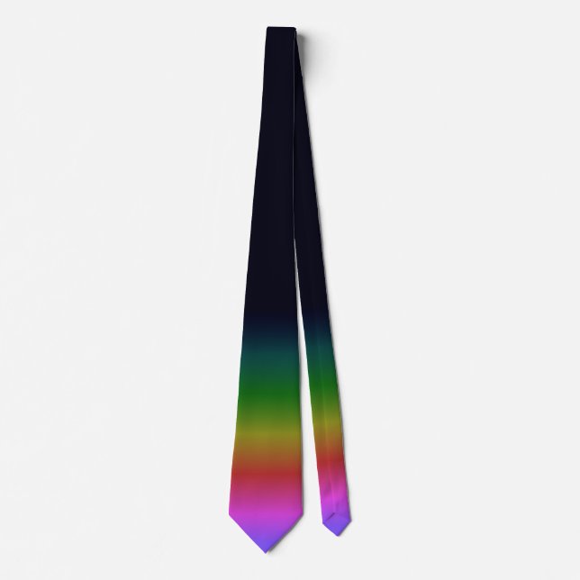 Gravata Smooth Black Rainbow Background Gradient (Frente)