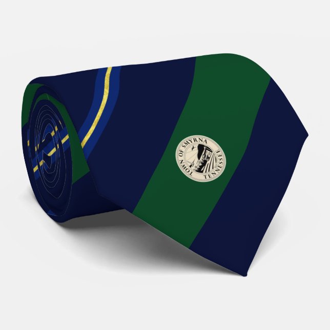 Gravata Smyrna (Tennessee), bandeira da cidade, Neck Tie (Rolled)