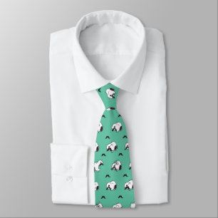 Gravata Snoopy Mustaches & Teal Patterno