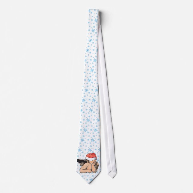 Gravata Snowflake Christmas Cherub Tie (Frente)