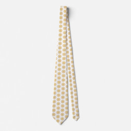 Gravata Snowflake Plaid Pattern Yellow Neck Tie