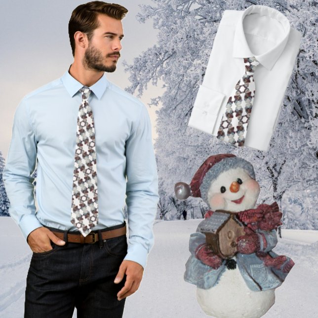 Gravata Snowman com Birdhouse Winter Tie (Criador carregado)