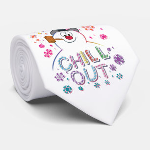 Gravata Snowman™ congelado Colunas Arco-Íris "Frio"