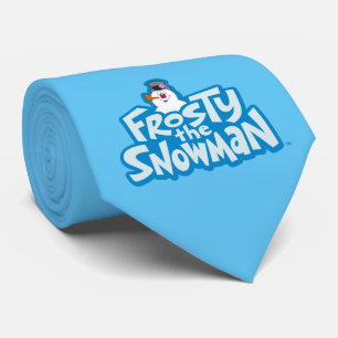 Gravata Snowman™ congelado Logotipo empilhado congelad