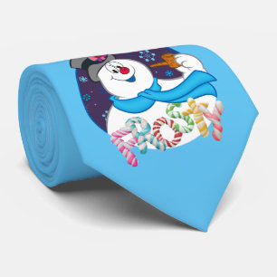 Gravata Snowman™ congelado Nome Colorido da Canela de