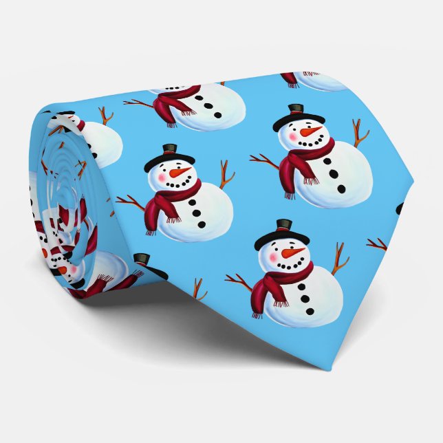 Gravata Snowman Neck Tie (Rolled)
