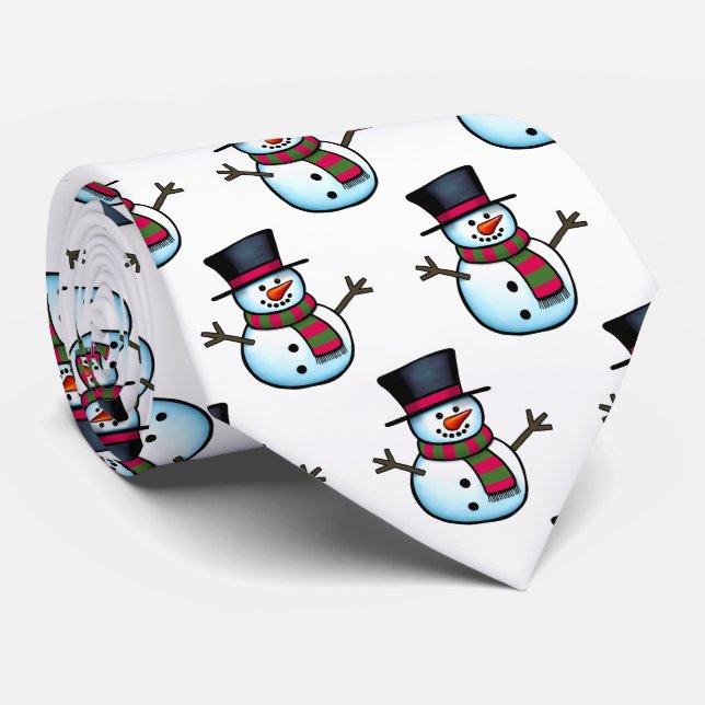 Gravata Snowman Neck Tie (Rolled)