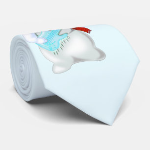 Gravata Snowman Rock Neck Tie