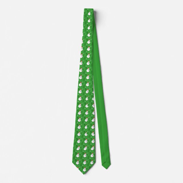 Gravata Snowy Smile Necktie de Natal (Frente)