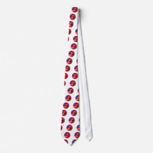 Gravata Soccer Ball & USA Flag2, MUSEUM Zazzle Red-C