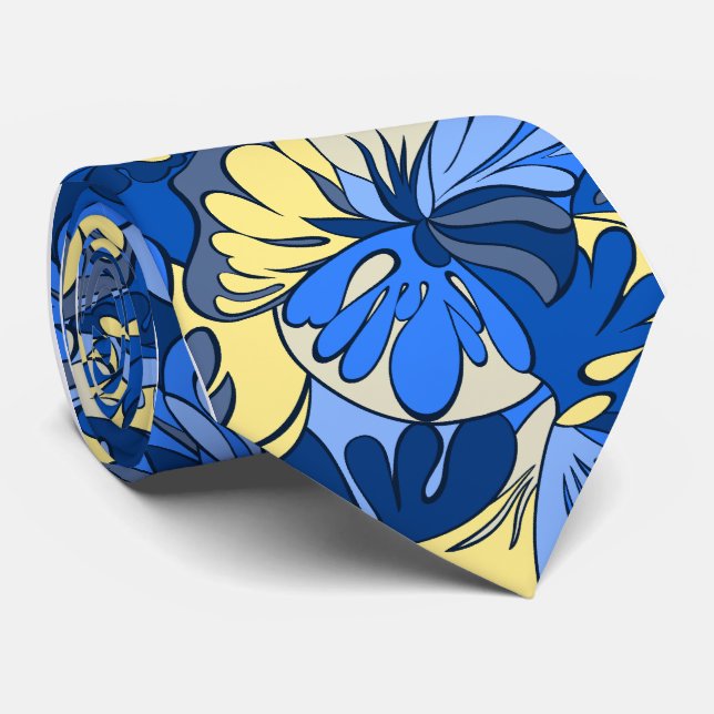 Gravata Solteiro-side retro floral da lâmpada da lava (Rolled)