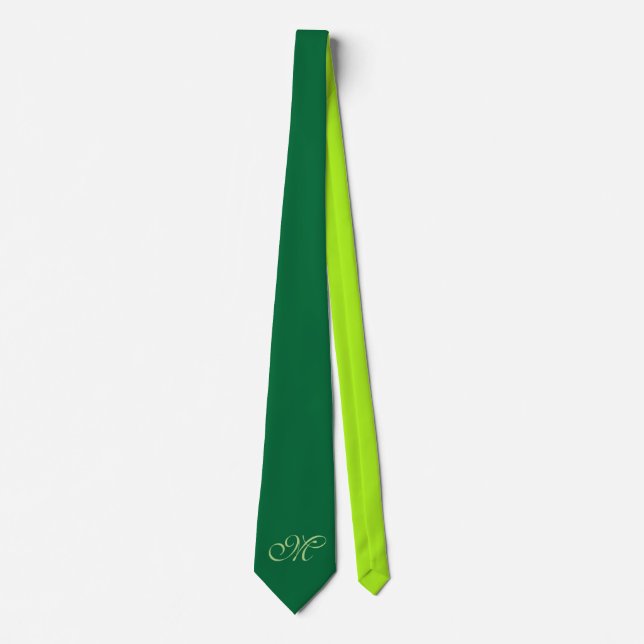 Gravata Somente Fundo de cor. - verde-escuro e primavera + (Frente)