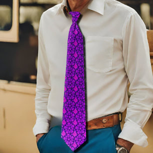 Gravata sonho floral roxo