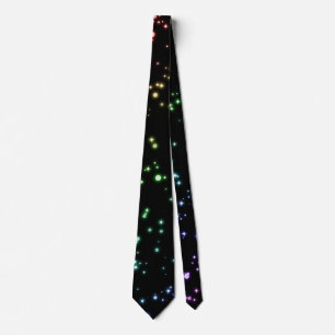 Gravata Sparkly Rainbow Star Tie