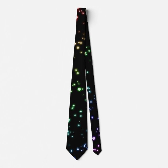 Gravata Sparkly Rainbow Star Tie (Frente)