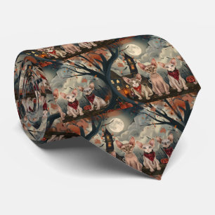 Gravata Sphynx Cat Halloween Spooky