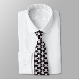 Gravata Spiked Stars Black Neck Tie