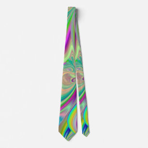 Gravata Spirit of Summer Breeze, Abstrato 3D Rainbowart