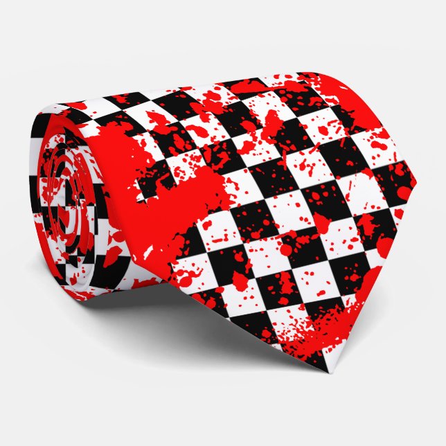 Gravata splatz. checkered (Rolled)
