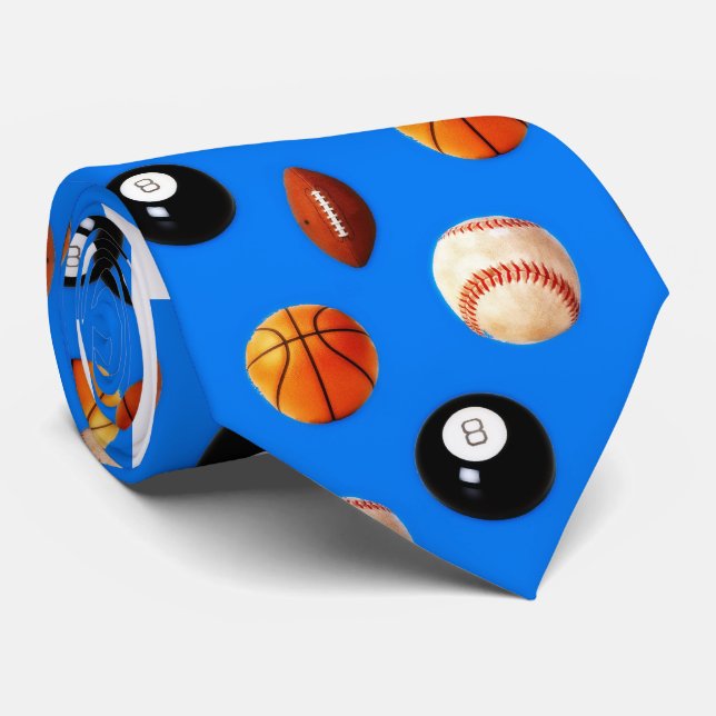 Gravata SportsBallsMediumBlue (Rolled)