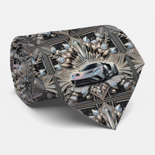 Gravata Sportscar Carro Esportivo Art Déco