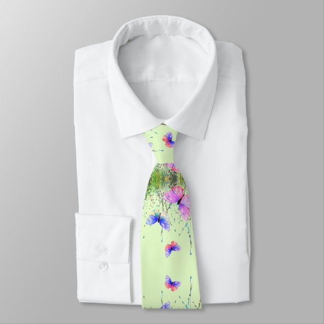 Gravata Spring Butterflies Neck Tie (Amarrado)