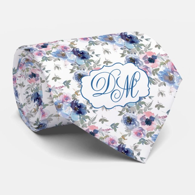 Gravata Spun Sugar & Skydiver Blue Weding Neck Keepsak T (Rolled)