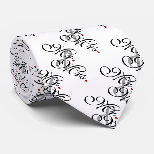 Gravata Sr. e Sra. Marido Esposam Sua Nova Semana (Rolled)