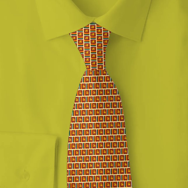 Gravata Sri Lanka Flag Brick Pattern (Criador carregado)