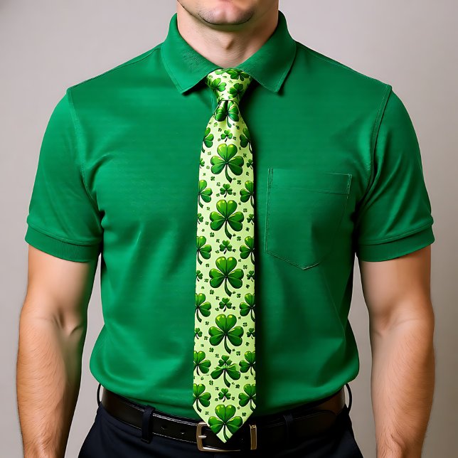 Gravata St. Patrick’s Day Knot Your Average Shamrock (St. Patrick’s Day Knot Your Average Shamrock Neck Tie)