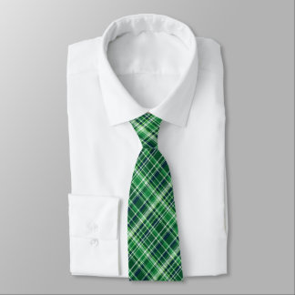Gravata St. Patrick’s Day Shades of Green & White Plaid