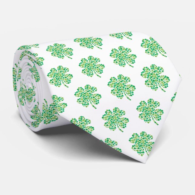 Gravata St. Patrick's Clover Men's Tie (Rolled)
