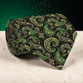 Gravata St. Patrick's Day Paisley Custom Necktie