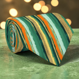 Gravata St. Patrick's Day Striped Custom Necktie