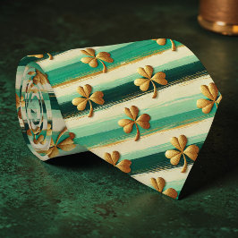 Gravata St. Patrick's Day Striped Custom Necktie