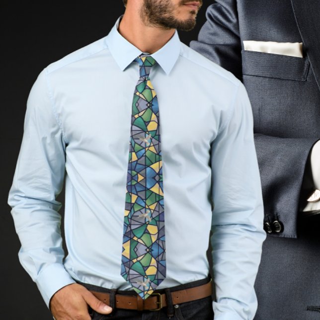 Gravata Stained glass and dove classic neck tie (Criador carregado)