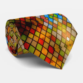 Gravata Stained Glass Pattern Church Tie