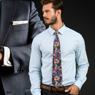 Gravata Stained glass with holy spirit dove Neck Tie