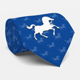 Gravata Stallion Horse Azul Profundo