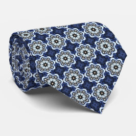 Gravata Star Cross Blue Neck Tie