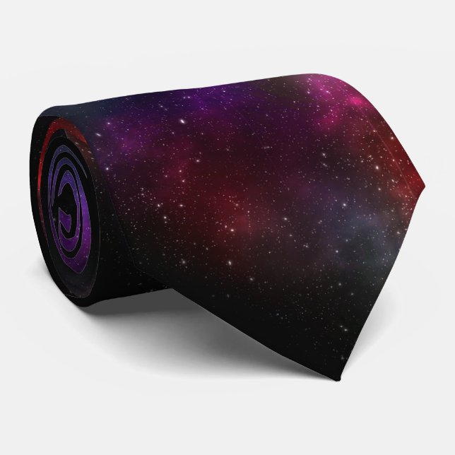 Gravata Starfield com poeira cósmica multicolorido (Rolled)