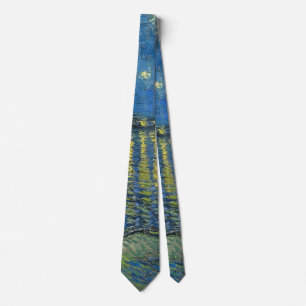 Gravata Starry Night Over the Rhone Neck Tie