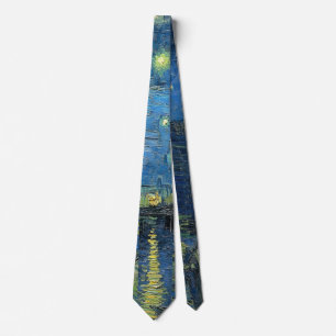 Gravata Starry Night over the Rhone por Van Gogh g