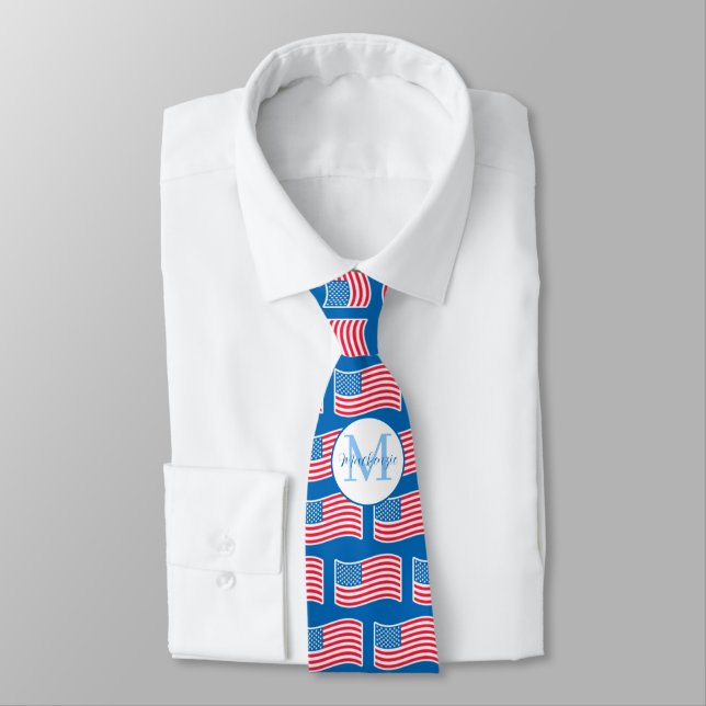 Gravata Stars and Stripes Blue Monogram (Amarrado)